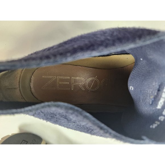 Cole Haan Men's Sz. 8.5 Navy Blue Suede Leather Chukka Lace Up Boots - Picture 8 of 9